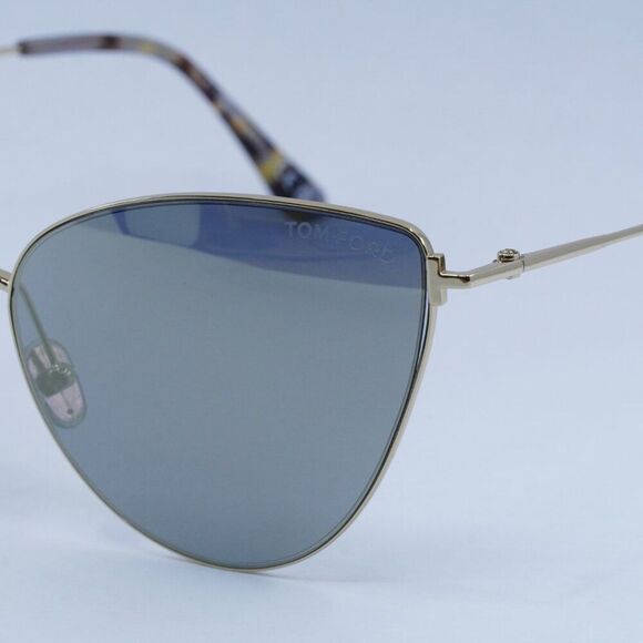 Tom Ford Anais-02 FT1005 32C Sunglasses Gold Cat Eye Frame, Smoke Lenses - Picture 2 of 10